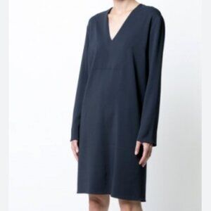 Vince V-neck Tunic / Dress, L, coastal navy blue - NWT